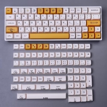 Honey Milk 104+36 XDA profile Keycap Set Cherry MX PBT Dye-subbed for Mechanical Gaming Keyboard English / Japanese